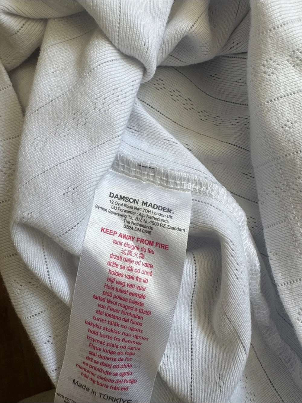 Damson Madder Cami Top White Pointelle 6 - Picture 4 of 4